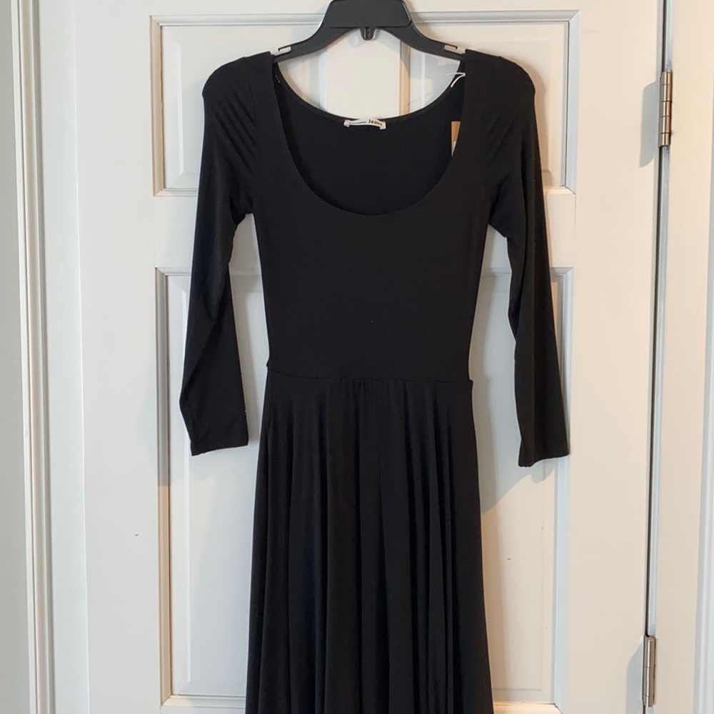 New! Reformation Jeans Black midi dress